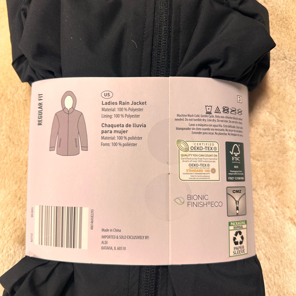 Crane Women's Black Utility Jacket - Waterproof Wind Resistant (Size S) - Picture 2 of 2